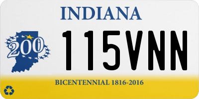 IN license plate 115VNN