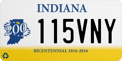 IN license plate 115VNY