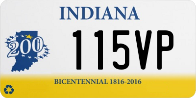 IN license plate 115VP