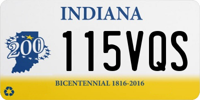 IN license plate 115VQS