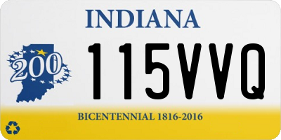 IN license plate 115VVQ