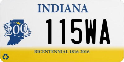 IN license plate 115WA