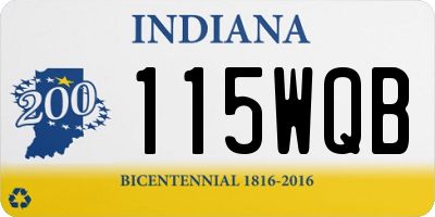 IN license plate 115WQB