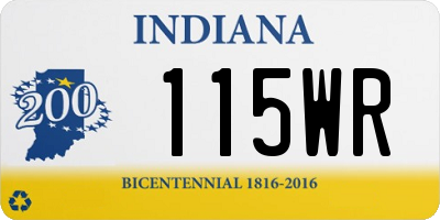 IN license plate 115WR