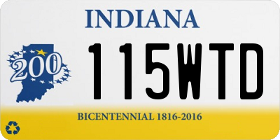 IN license plate 115WTD