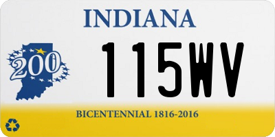 IN license plate 115WV