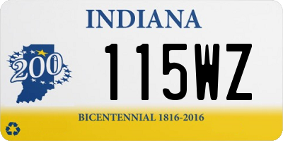 IN license plate 115WZ