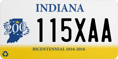 IN license plate 115XAA