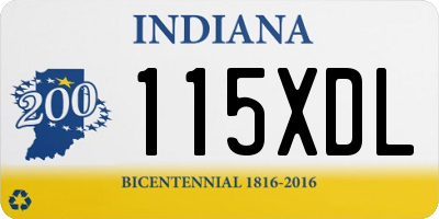 IN license plate 115XDL