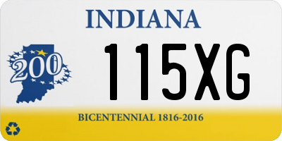 IN license plate 115XG