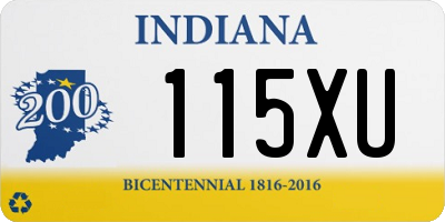 IN license plate 115XU