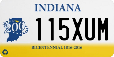 IN license plate 115XUM