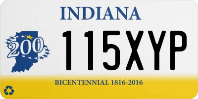IN license plate 115XYP