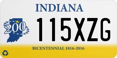 IN license plate 115XZG