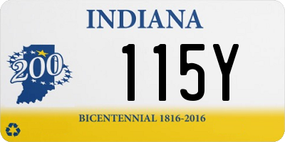 IN license plate 115Y