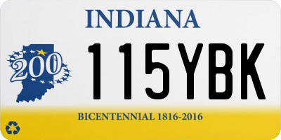 IN license plate 115YBK