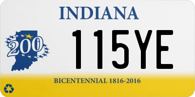 IN license plate 115YE