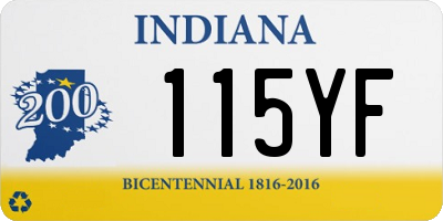 IN license plate 115YF
