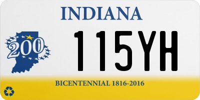 IN license plate 115YH