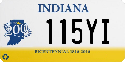 IN license plate 115YI