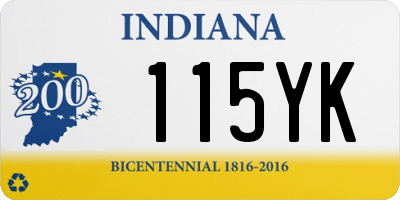 IN license plate 115YK