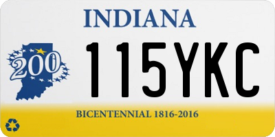 IN license plate 115YKC
