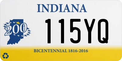 IN license plate 115YQ