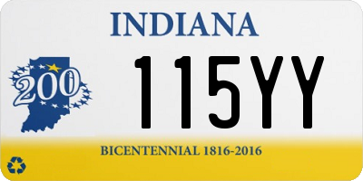 IN license plate 115YY
