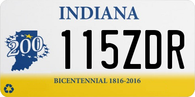 IN license plate 115ZDR