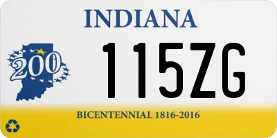 IN license plate 115ZG