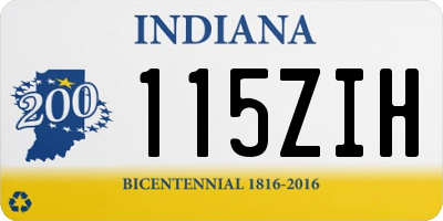 IN license plate 115ZIH