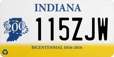 IN license plate 115ZJW