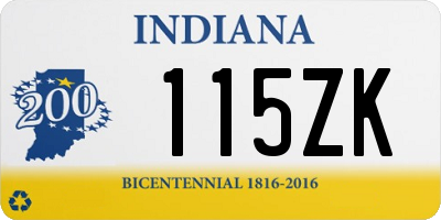 IN license plate 115ZK