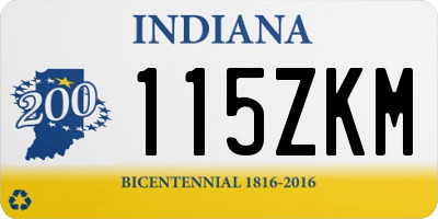 IN license plate 115ZKM