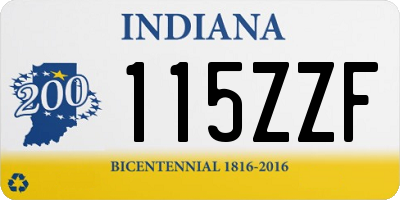 IN license plate 115ZZF