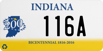 IN license plate 116A