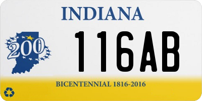 IN license plate 116AB