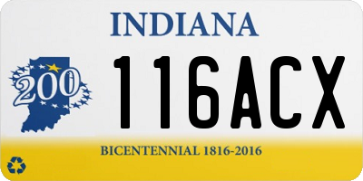IN license plate 116ACX