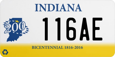 IN license plate 116AE