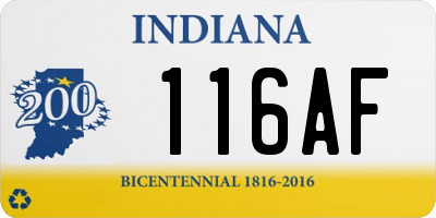 IN license plate 116AF
