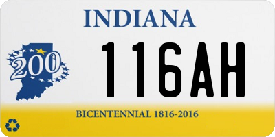 IN license plate 116AH