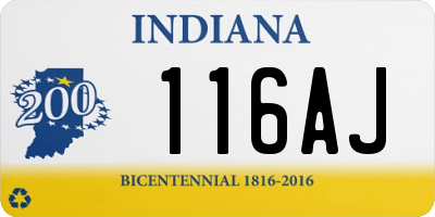 IN license plate 116AJ
