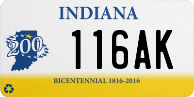 IN license plate 116AK