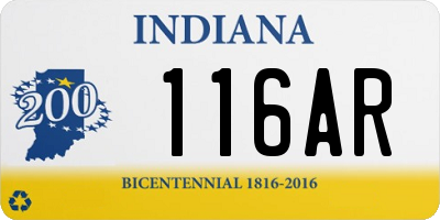 IN license plate 116AR