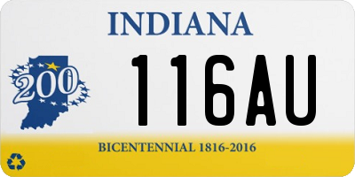 IN license plate 116AU