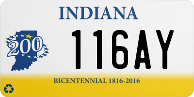 IN license plate 116AY