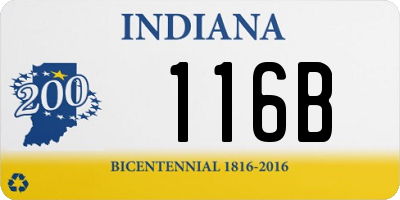 IN license plate 116B