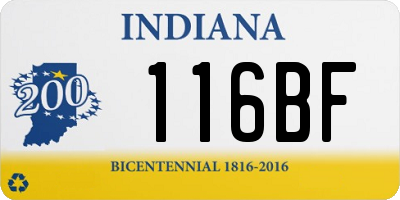 IN license plate 116BF