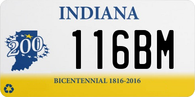 IN license plate 116BM