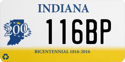 IN license plate 116BP